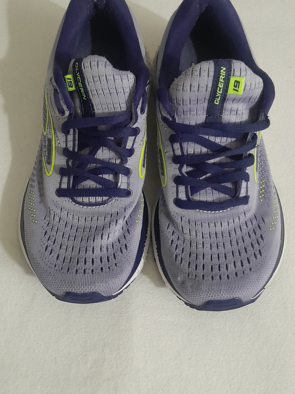 Brooks Glycerin 19 Running Shoes - Lavender with Neon Accents